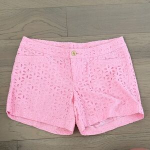 Lilly Pulitzer Pink Eyelet Women Shorts